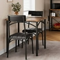 thumbnail image 1 of Dining Table Set for 2, Small Kitchen Table with 2 Upholstered Chairs, Metal frame, Dinning Table Set for Kitchen & Dining Room, Small Spaces, 1 of 7