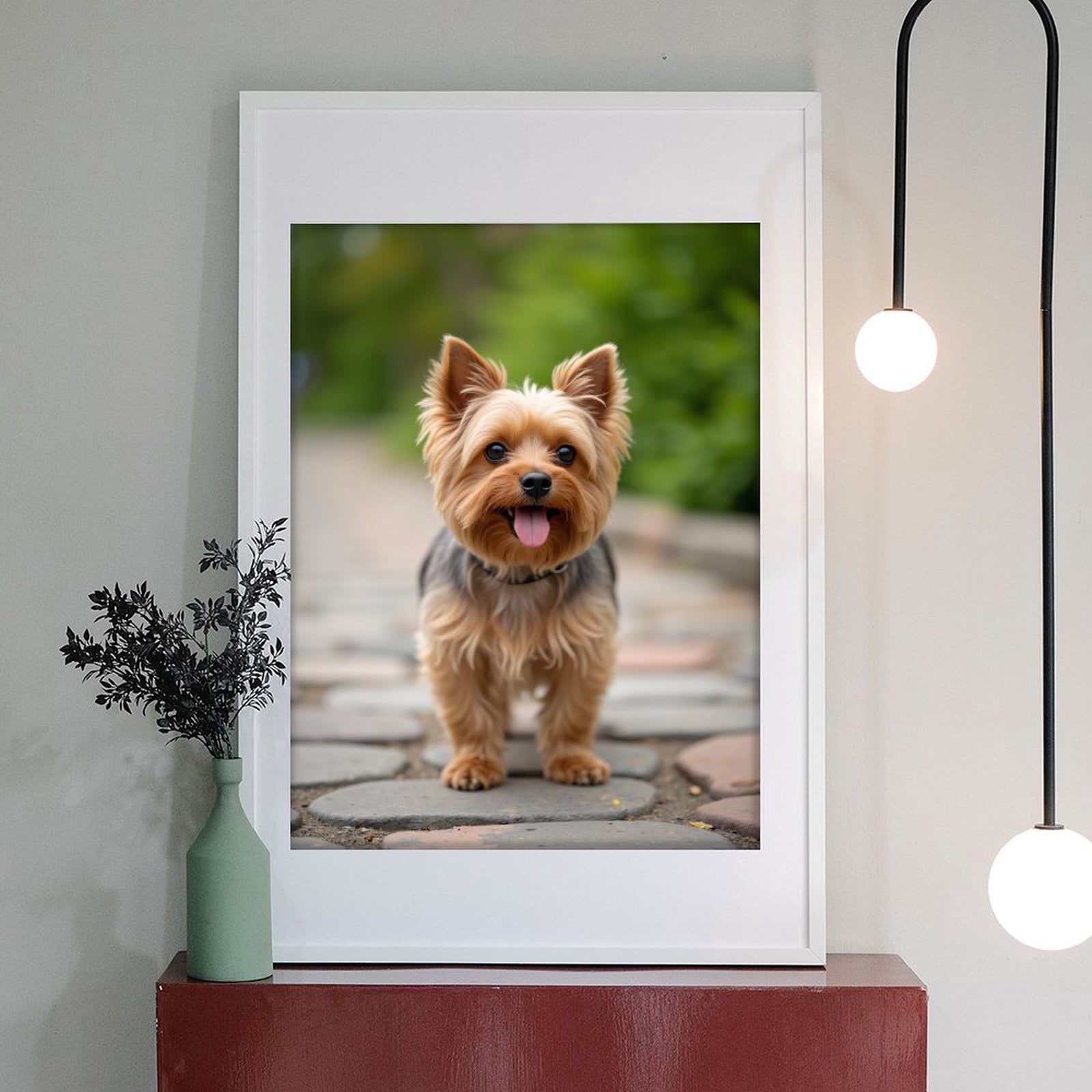 Diamond Art Kits for Adults - 5d Adorable Yorkie Dog Walking Path Diamond Painting for Adults, Diamond Art for Adults Beginners, Diamond Painting Kits for Adults for Home Wall Decor