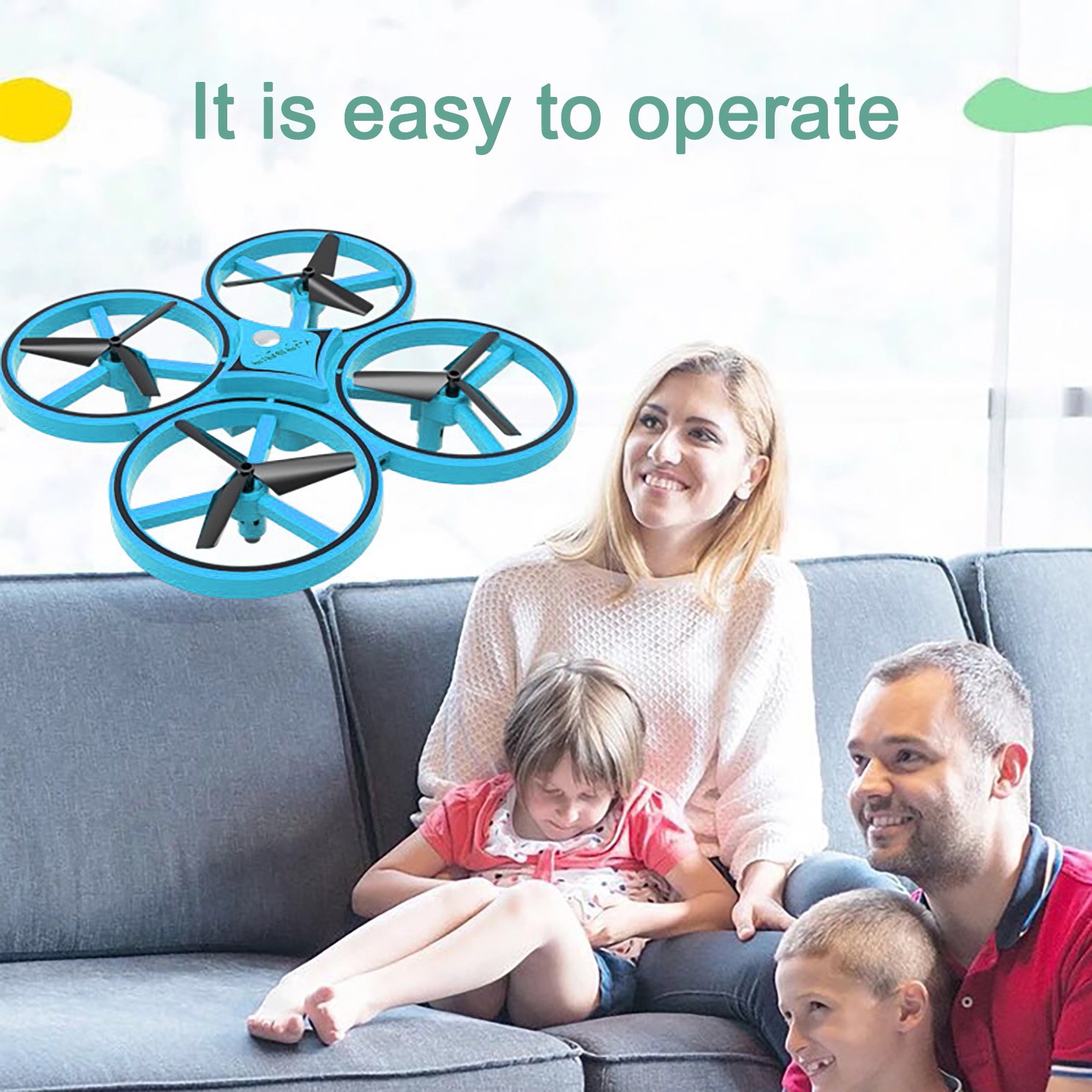 Guvpev Drone For Kids, Hand Operated Mini Drone , 2.4G Sensor 360