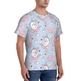 thumbnail image 2 of Vsdgher Summer Cute Unicorns Print Men's Dry Fit Mesh Athletic Shirts Moisture Wicking Tennis T-Shirt Tops, 2 of 9