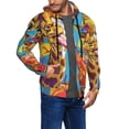 thumbnail image 2 of Kdxio Colorful Giraffes with Drinks Print Men Hoodies Casual Hoodies for Men with Zip Pockets Full Zip Long Sleeve Sweatshirt Sports Hooded Jacket-Small, 2 of 5