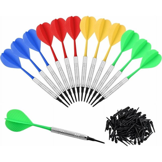 Bâtons Durables, Bâtons en Plastique Résistants aux Chutes et Conçus pour Durer, Pointes de Cible Électronique Offrant des Performances Supérieures sur les Ciblettes de Fléchettes Modernes