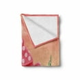 thumbnail image 2 of Fantasy Soft Flannel Fleece Blanket, Polka Dotted Fantasy Tea Pot and Coffee Cup House Surrounded by Lollipops, Cozy Plush for Indoor and Outdoor Use, 50" x 70", Fern Green and Coral, by Ambesonne, 2 of 6