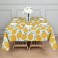 thumbnail image 3 of Yellow Lemon Fruit Leaves White Pattern Square Tablecloth,Waterproof Square Table Cover,Wipeable Spillproof Washable Table Cover for Home Kitchen Party Decor 42"X42"(107x107cm), 3 of 6