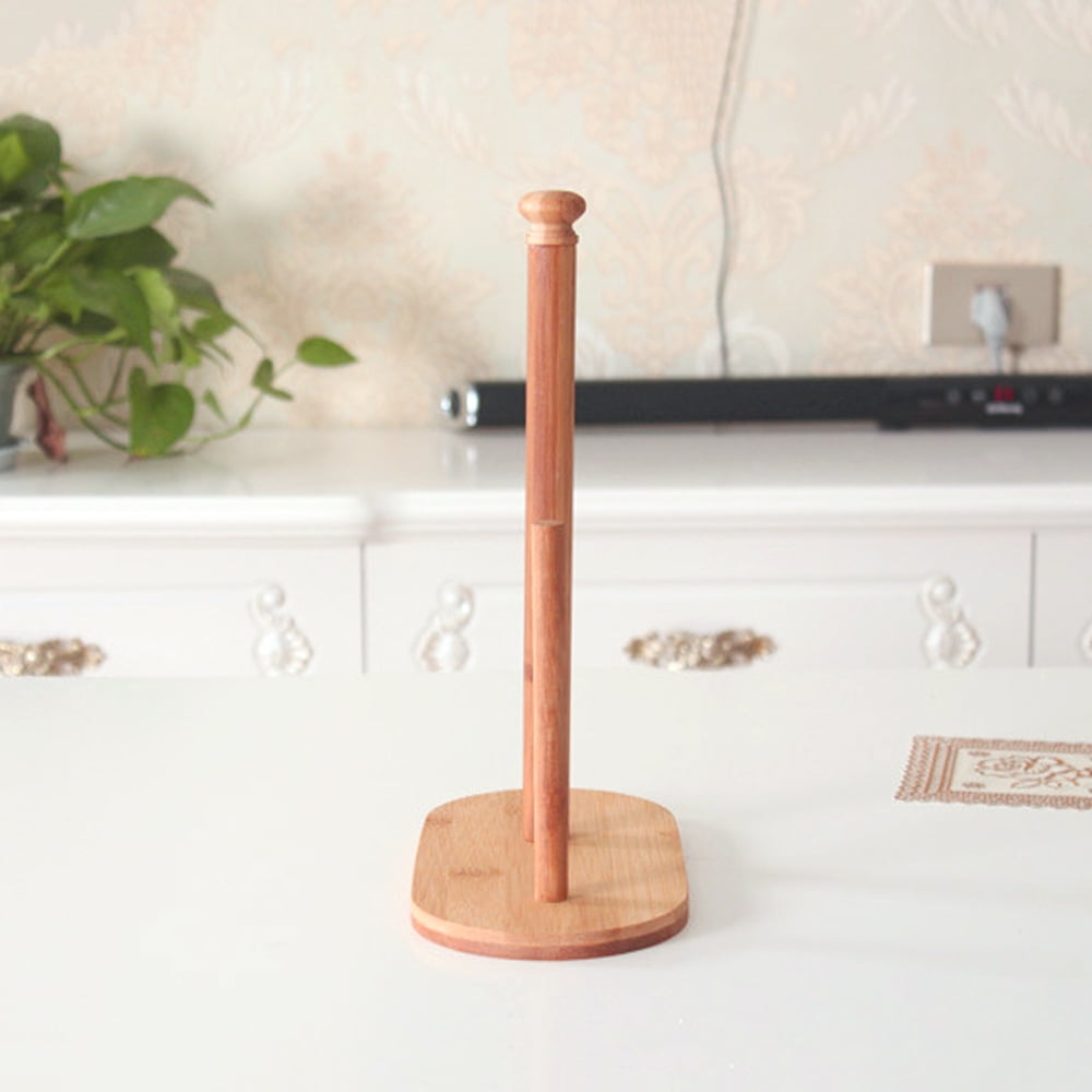 Kitchen Paper Towel Holder Kitchen Towel Stand Rack Bamboo Vertical