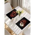 thumbnail image 5 of Orange Game Controller Placemats Set of 6, Modern Art Gaming Handheld Black Placemats for Dining Table, Place Mats for Kitchen Tabletop, Waterproof Wipeable Dining Table Mats Set, 5 of 9
