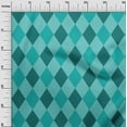 thumbnail image 3 of oneOone Rayon Turquoise Blue Fabric Argyle Diy Clothing Quilting Fabric Print Fabric By Yard 56 Inch Wide, 3 of 4