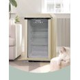 thumbnail image 3 of RED VELVET Mini Frigobar Retro de 95L con Puerta de Cristal y Estilo Vintage - Ideal para Conservar tus Alimentos y Bebidas con Elegancia y Estilo, 3 of 9