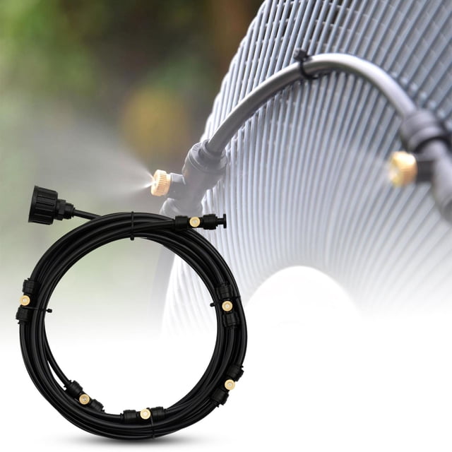 Sistema de enfriamiento por nebulización, línea de nebulización de 20 pies (6 m) Adaptador de 3/4 "Accesorios de rociadores Mister al aire libre para Macarena Sistema de enfriamiento por nebulización