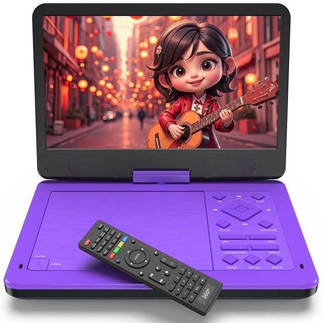 Reproductor de DVD portátil Magofly 12,5 con pantalla HD IPS de 10,1"