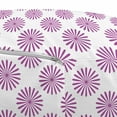 thumbnail image 2 of Abstract Pouf Cover with Zipper, Simple Print of Violet Tone Motifs in Monochrome on a Plain Background, Soft Decorative Fabric Unstuffed Case, 30" W X 17.3" L, Fuchsia and White, by Ambesonne, 2 of 3