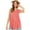Pink, variant on Womens Oversized Striped Tops Ruched Cap Dressy Casual Peplum Shirts Slim Fitted Casual Basic Tee