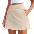 thumbnail image 2 of Yourumao Tennis Skirts for Women with Shorts Solid Tummy Control Skorts Comfy High Waisted Sporty Mini Skirt Activewear Running Skirt with Pocket, 2 of 9