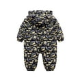 thumbnail image 3 of URMAGIC 0-18M Baby Winter Warm Camouflage Print Hooded Jumpsuit Puffer Coat Romper Snowsuit for Newborn Infant Toddler Boys Girls, 3 of 3