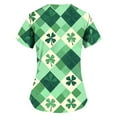 thumbnail image 5 of Meichang St Patricks Day Scrubs Women V Neck Short Sleeve Nursing Tops Shamrock Graphic Nurse Uniforms Irish Tops Working Uniforms with Pockets, 5 of 5