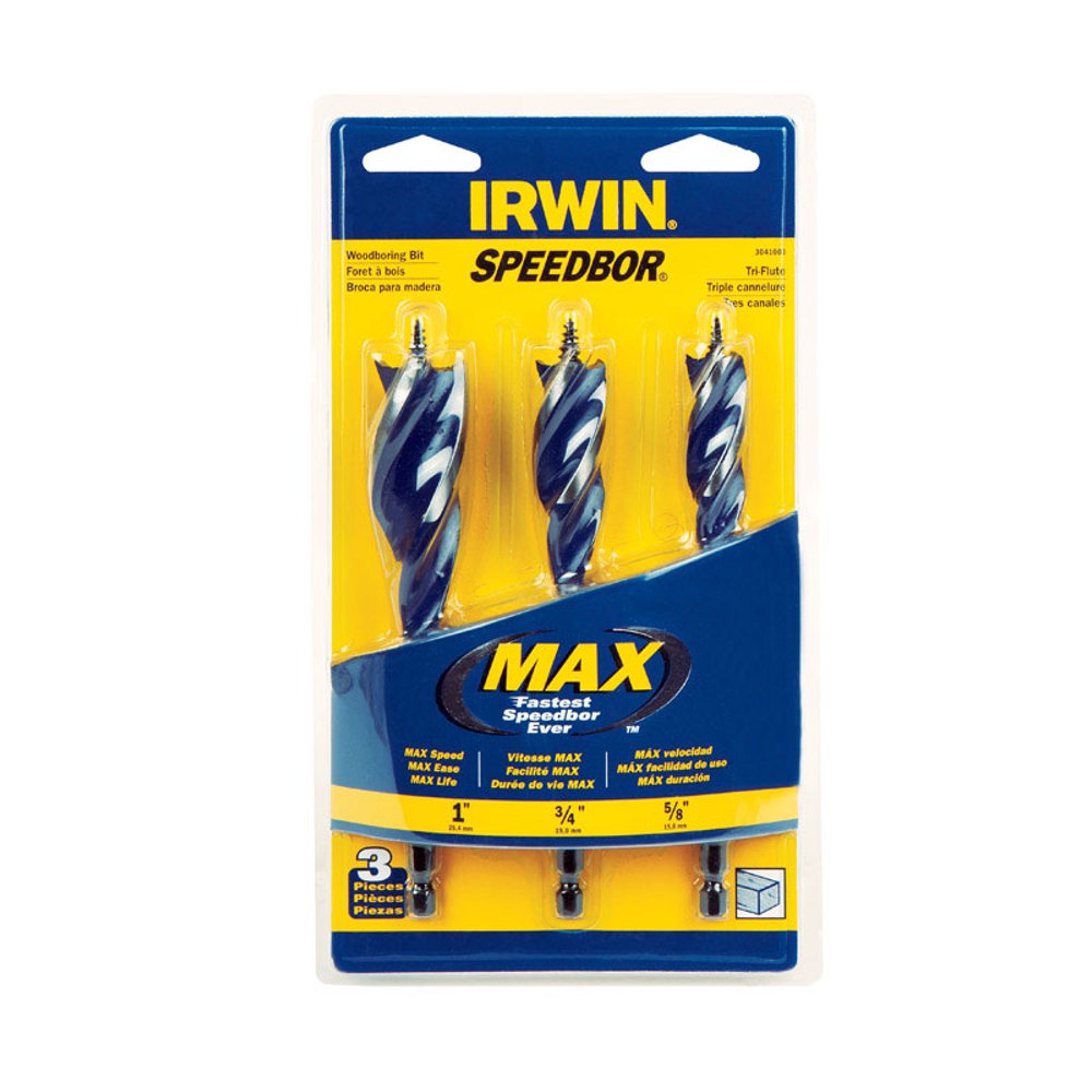 Irwin Speedbor Multi Size in. Dia. Carbon Steel Wood Boring Bit Quick