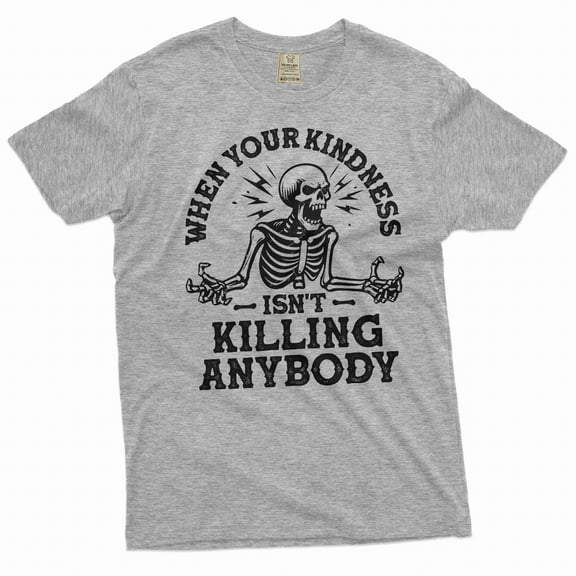 Men's funny killing with kindness T-shirt Halloween party funny shirt unisex womens tee shirt