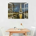 thumbnail image 2 of Shiartex Paris Night City - Window View Wall Mural Window Wall Home Wall Art Eiffel Tower Poster Poster Decorative Painting Canvas Wall Art Living Room Posters Bedroom Painting 20x16 in/16x12 in, 2 of 6