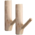 thumbnail image 4 of Set of 2 Vintage Wooden Wall Hooks Natural Branch Design Rustic Coat Hangers for Home Decor, 4 of 7