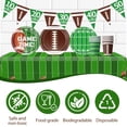 thumbnail image 4 of ZYNERY Football Party Supplies Tableware Set, Green and Brown, 142-Piece (Serves 24), 4 of 7