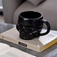 thumbnail image 3 of Halloween Skull Cup with Handle Lidless Ceramic Cup Funny Water Beer Milk Cup Mocha Cup Creatives Modeling Mug,600ml B, 3 of 5