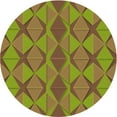 thumbnail image 1 of Ahgly Company Machine Washable Indoor Round Transitional Pistachio Green Area Rugs, 3' Round, 1 of 7