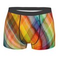 thumbnail image 4 of Goofa Abstract Watercolors Tartan Printed Men's Boxer Briefs Underwear, Moisture-Wicking Underwear, Trunk,Soft and Breathable Cotton Underwear-XX-Large, 4 of 9