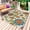 Red, variant on Blue Boho Floral Outdoor Rug for Patio/Deck/Porch, Non-Slip Large Area Rug 6 x 9 Ft, Abstract Art Paisley Flower Indoor Outdoor Rugs Washable Area Rugs, Reversible Camping Rug Carpet Runner