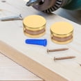 thumbnail image 4 of HAMPPLIES 8Pcs Heavy Duty Golden Glass Shelf Clips Zinc Alloy Metal Brackets for Mirror and Glass Support, 4 of 6