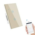 thumbnail image 1 of Smart Switch Tuya Control Voice Control WiFi Smart Home Touch Switches Need Neutral Temperature Remote Controller Mobile Phone APP ,Easily DIY, 1 of 7