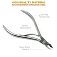 thumbnail image 5 of Cuticle Nipper Dual Ended Pusher Cleaner Manicure Pedicure Nail Care Tools, 5 of 7