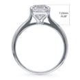 thumbnail image 4 of BERRICLE Sterling Silver Solitaire Wedding Engagement Rings 2 Carat Cushion Cut Cubic Zirconia CZ Promise Ring for Women, Rhodium Plated Size 5, 4 of 8