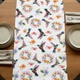 thumbnail image 5 of Table Runners 72 Inches Long Dress Scarves, Hummingbirds Farmhouse Kitchen/Dining Table Runner, Coffee Tablerunners, Spring Watercolor Flowers Leaf Plant 14x72 Inch, 5 of 9