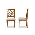 thumbnail image 4 of Baxton Studio Mael Modern and Contemporary Grey Fabric Upholstered and Walnut Brown Finished Wood 2-Piece Dining Chair, 4 of 7