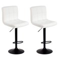 thumbnail image 1 of Bronte Living Leatherette Bar Stool with Adjustable Height, 360 Swivel Design, Comfortable Mid-Backrest, Pedestal Base with Footrest for Kitchen, Pub - Series Clementine - Set of 2, 1 of 9