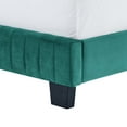thumbnail image 5 of Tufted Platform Bed Frame, King Size, Velvet, Teal Blue, Modern Contemporary Urban Design, Bedroom Master Guest Suite, 5 of 8
