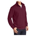 thumbnail image 4 of Mens 1/4 Zip Cotton/Poly Fleece Sweatshirt Maroon 3X-Large, 4 of 8