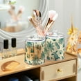 thumbnail image 3 of Yayeee 2 Pack Qtip Holder Bathroom Cotton Swab Canister with Lid Clear Dispenser Set, Green Ocean, 3 of 6