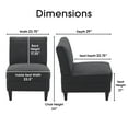 thumbnail image 5 of Serta Copenhagen Slipper Chair, Tufted Backrest, Sinuous Spring Seat Cushion, Polyester Fabric, Charcoal, 5 of 10