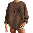 thumbnail image 1 of Cameland Chandails en Molleton Oversize Automne Hiver pour Femmes Manches Longues Col Rond Décontracté Imprimé Pull Tops Chemises, 1 of 3