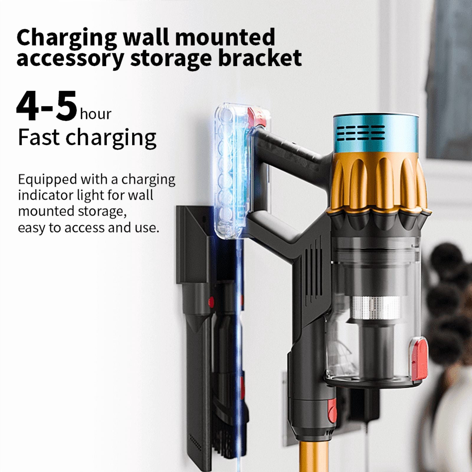 Cordless Vacuum Cleaner, 450W 45Kpa Stick Vacuum with Touch Screen, 55 Mins Runtime Rechargeable Vacuum, Lightweight Powerful Vacuum Cleaner for Home with 1.5L Cup for Pet Hair Carpet Hardwood Floor