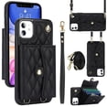 thumbnail image 1 of iPhone 11 RFID Para Que Bloquea la Funda Protectora para Billetera, Tapa Magnética con Ranuras para Múltiples Tarjetas, Bolsillo con Correa para el Hombro y Correa para la Muñeca Desmontable, Negro, 1 of 7
