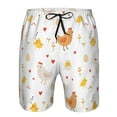 thumbnail image 3 of Balery Funny Chicken Traje de Baño Estilo Hawaiano para Hombre, Shorts de Secado Rápido con Bolsillos-Small, 3 of 6