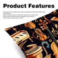 thumbnail image 2 of Musical Instrument Velvet Bed Pillow Throw Covers Pillow Inserts Throw Pillows with Unique Patterns - Set of 2, Sizes 16x16, 18x18, 20x20 Inches for Various Occasions, 2 of 6