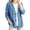 Blue #002, variant on Denim Cardigan For Women Lightweight Breathable Button Down Long Sleeve Jean Jackets Casual Vintage Fashion Jacket,XL