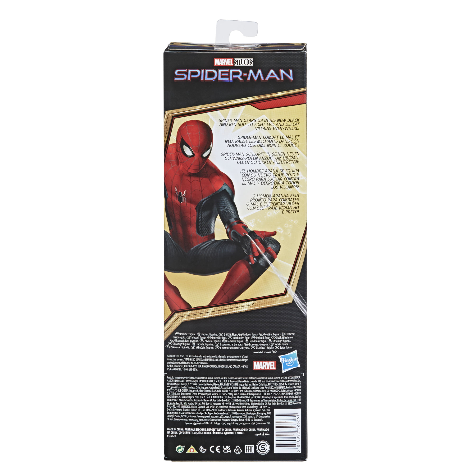Marvel Spider-Man Titan Hero Series New Black And Red Suit Spider-Man  Action Figure 