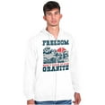 thumbnail image 4 of Freedom Don't Take It For Granite Pun Unisex Fleece Graphic Zip Up Hoodie Brisco Brands 4X, 4 of 6