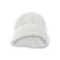 thumbnail image 2 of TopHeadwear GI Ribbed Waffle Beanie w/ Visor - White, 2 of 2