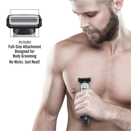 Conair - Conairman All-in-One Face & Body Rechargeable Hair Trimmer Wet/Dry - Silver