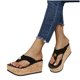 thumbnail image 5 of Sandalias de cuña impermeables con plataforma de color sólido de verano para mujer, zapatos de mujer Wmkox8yii ytu4099, 5 of 6